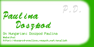 paulina doszpod business card